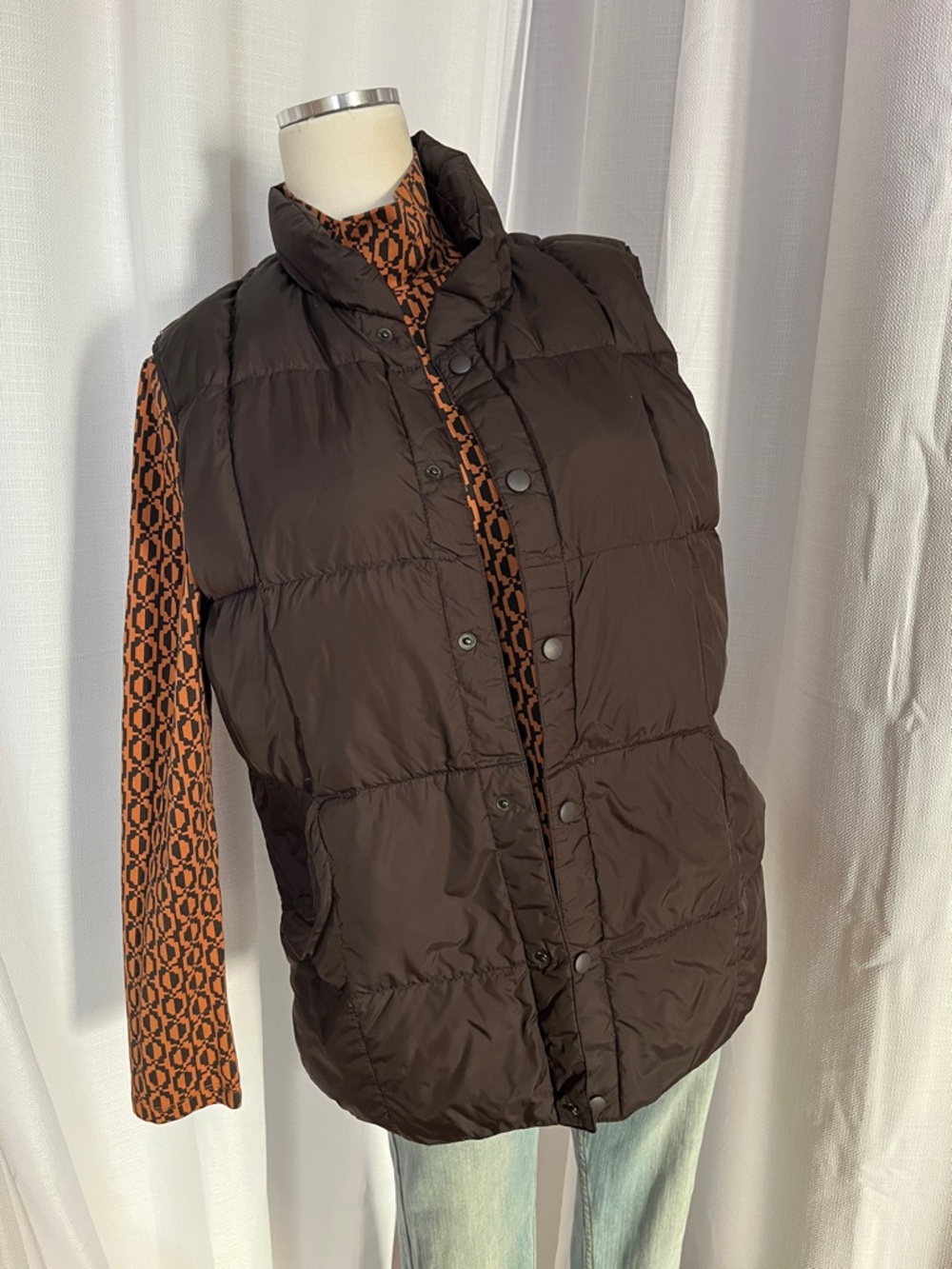 Land's End Black Down Puffer Vest